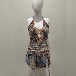 OutKast  MUTIA MINI DRESS ALASKA Sequin Halter Mini Dress